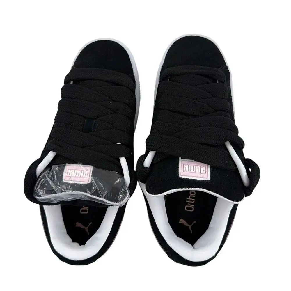 Puma Women's Black-Whisp Of Pink Suede XL Sneakers Size 8.5